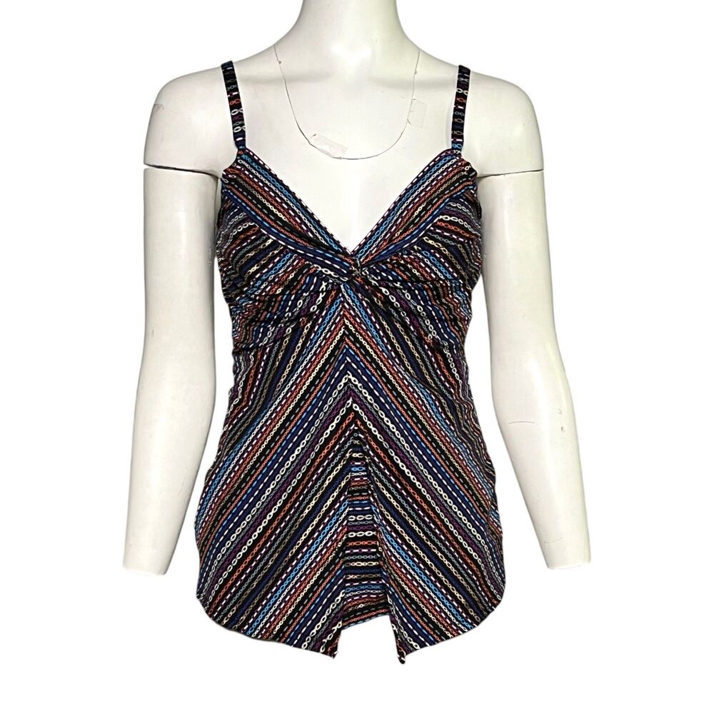 Miraclesuit Love Knot Tankini Top 10 Shimmer Links Underwire Slimming Swimwear - Picture 2 of 9